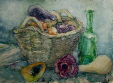STILL  LIFE  WITH  BIG BASKET