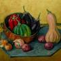 VEGETABLES ON  THE  GOLDEN  BACKGROUND